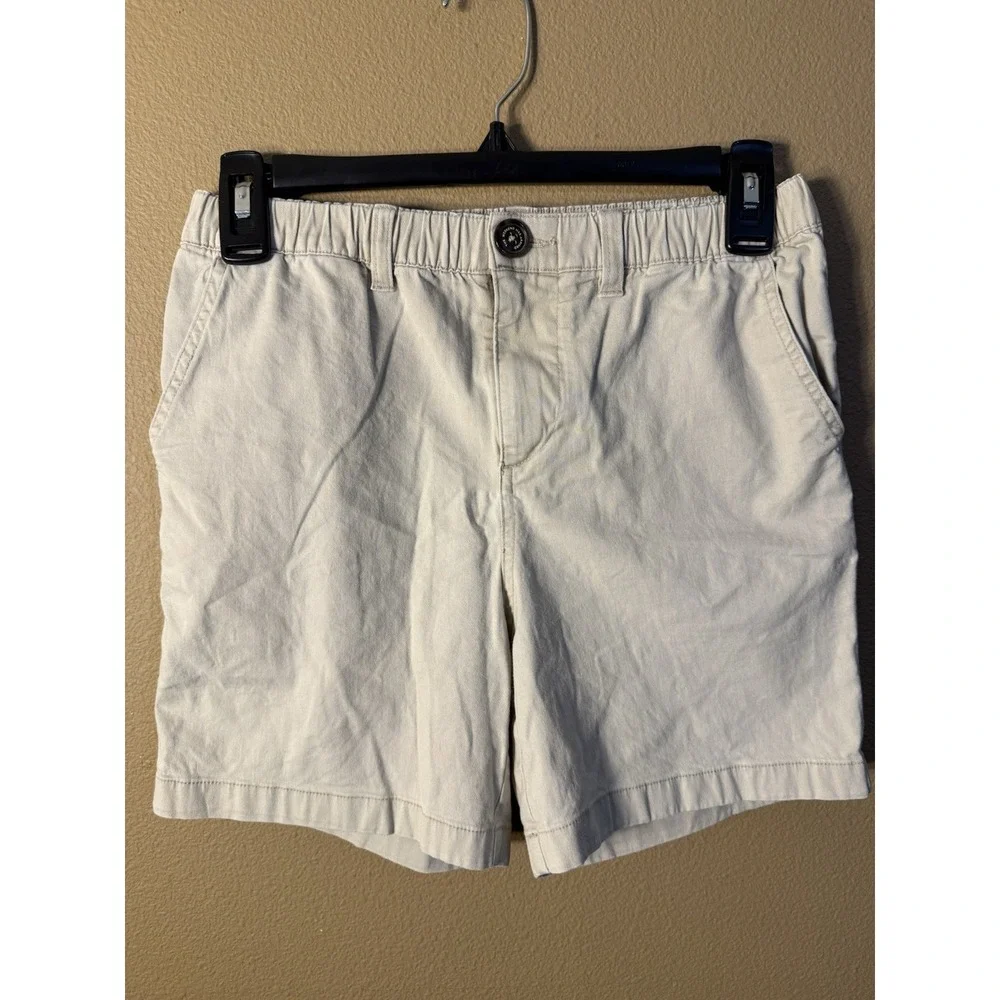 Chubbies Shorts Boys Medium  (10-12) Original Chino Beige Elastic Waist Stretch